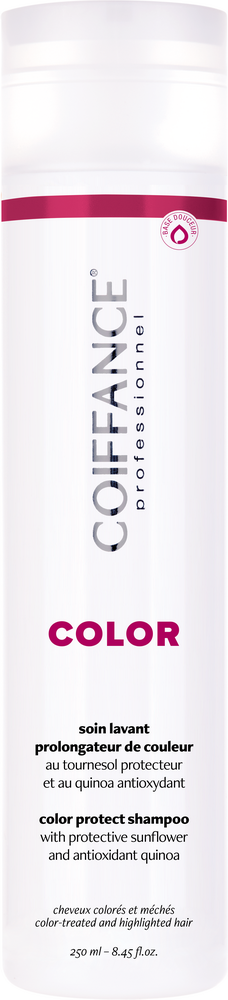 Профессиональный бессульфатный шампунь COLOR для глубокой защиты цвета окрашенных волос, поддержание и усиление яркости оттенка, 250 мл
