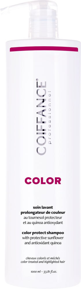 Профессиональный бессульфатный шампунь COLOR для глубокой защиты цвета окрашенных волос, поддержание и усиление яркости оттенка, 1000мл
